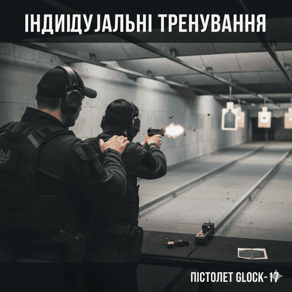 Інструктор демонструє техніку стрільби